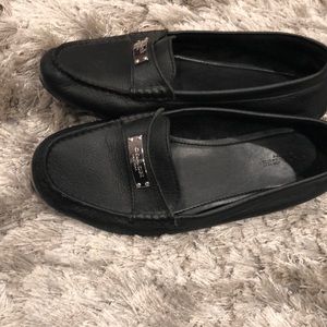 Coach black loafers